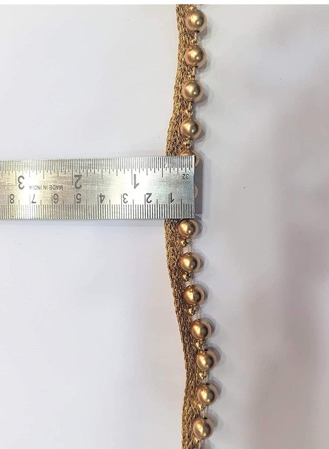 PREMDAS LACES Premdas lace Gold Beaded Lace, Indian Beaded & Trim Border, Lace Border, Beaded Tassel Trim (Gold 1) - Image 3